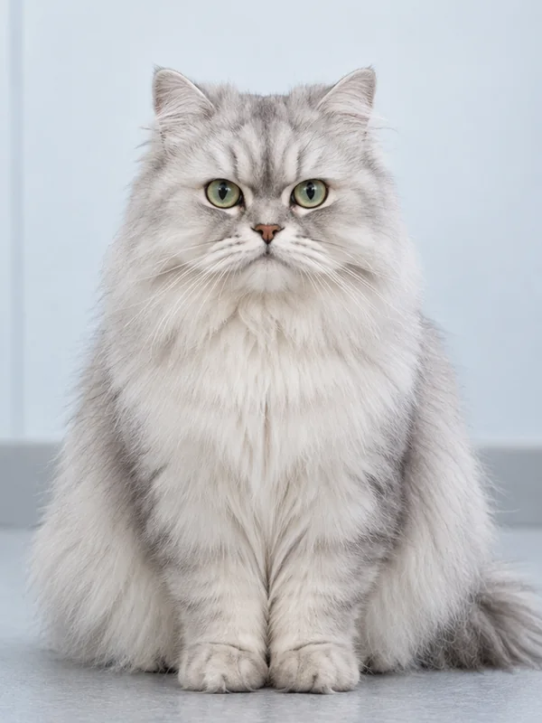 Sakin bir uzun tüylü kedi portresi
